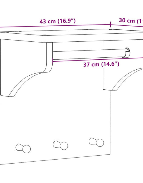 Загрузите изображение в средство просмотра галереи, Suport pentru haine &quot;SANDNES&quot; 43x30x42 cm, lemn masiv de pin

