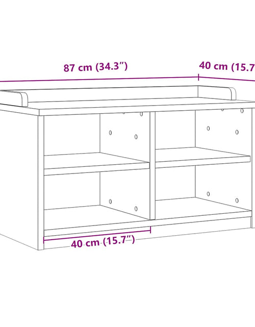 Încărcați imaginea în vizualizatorul Galerie, Bancă pentru hol „SANDNES” 87x40x50 cm din lemn masiv de pin
