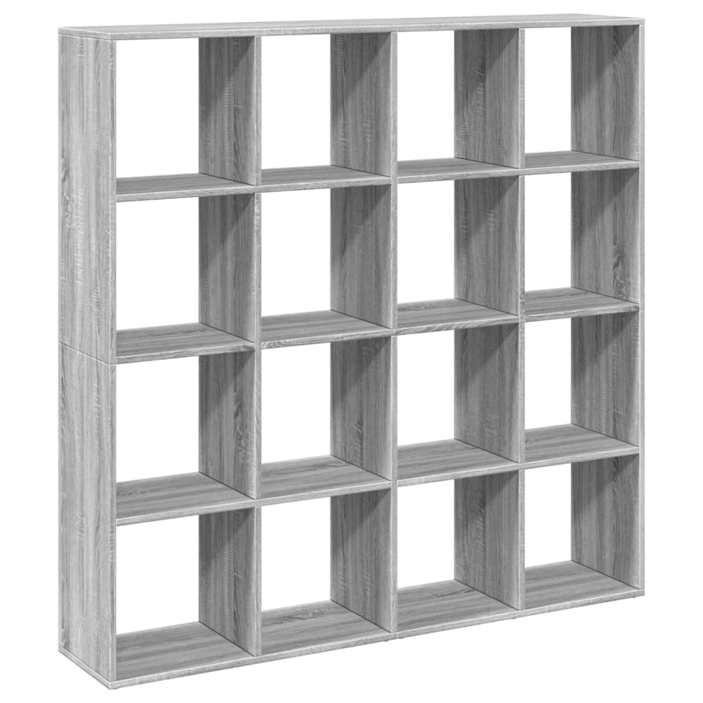 Bibliotecă, gri sonoma, 137,5x29x137,5 cm, lemn prelucrat