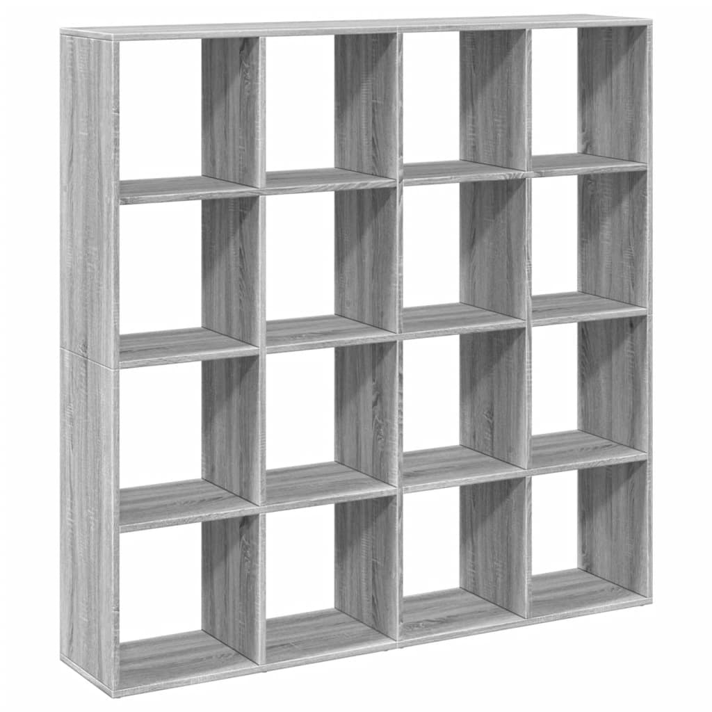 Bibliotecă, gri sonoma, 137,5x29x137,5 cm, lemn prelucrat