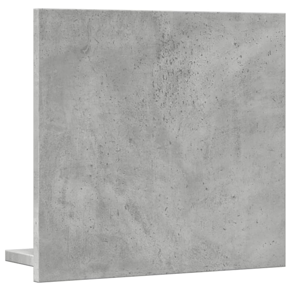 Dulap baie cu oglindă, gri beton, 40x11x37 cm, lemn prelucrat