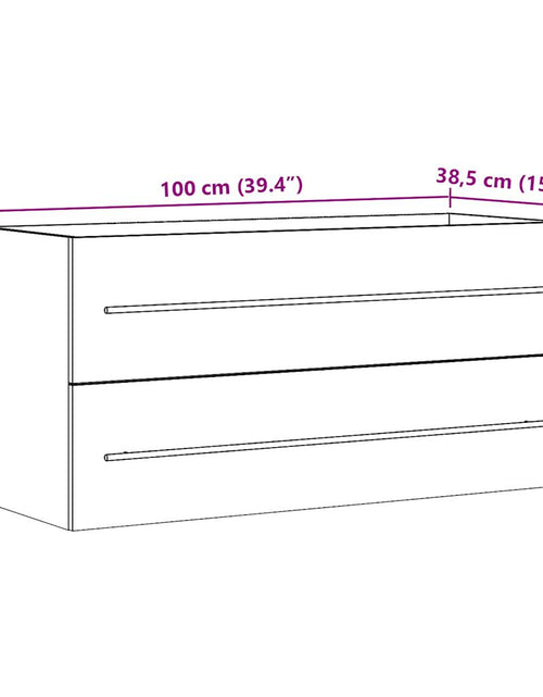 Încărcați imaginea în vizualizatorul Galerie, Dulap de chiuvetă, stejar Sonoma, 100x38,5x48 cm, PAL
