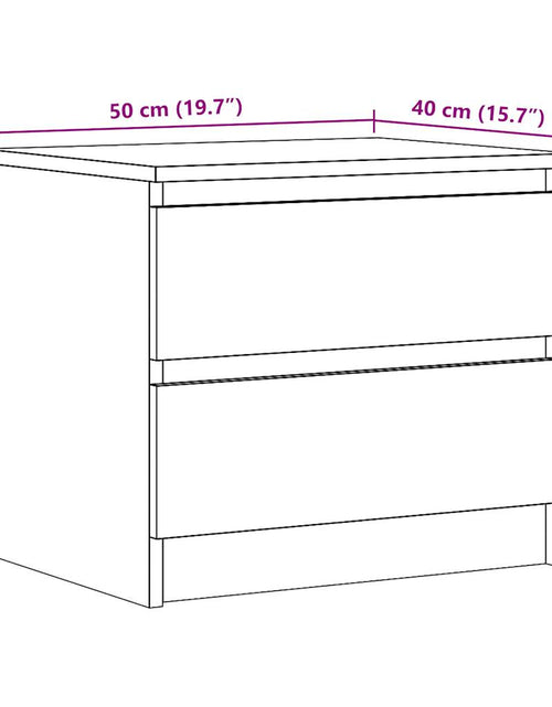 Загрузите изображение в средство просмотра галереи, Noptiere, 2 buc., lemn vechi, 50x40x43,5 cm, lemn prelucrat
