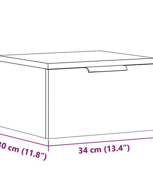 Încărcați imaginea în vizualizatorul Galerie, Noptiere de perete, 2 buc., stejar artizanal, 34x30x20 cm
