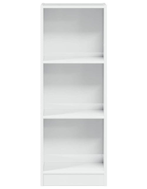 Încărcați imaginea în vizualizatorul Galerie, Bibliotecă, alb extralucios, 40x24x109 cm, lemn prelucrat
