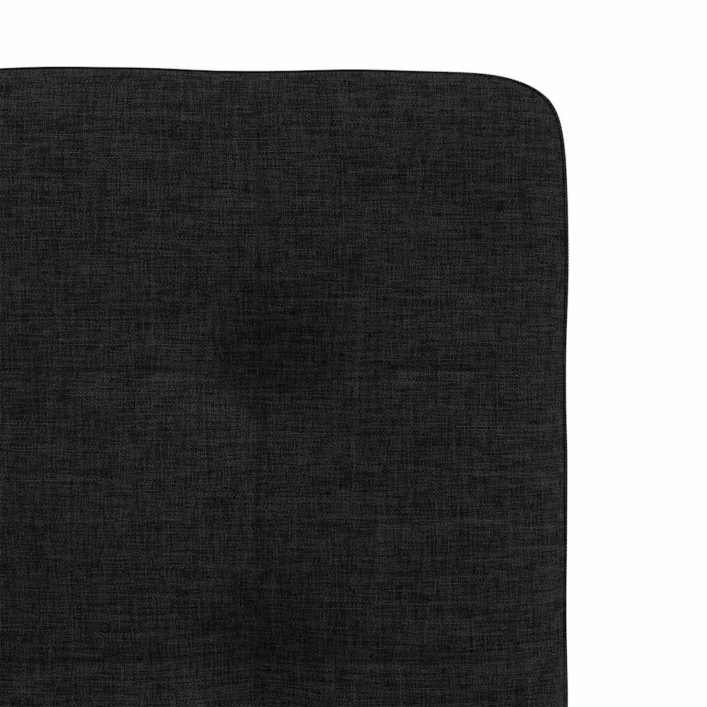 Scaune de bucătărie, 4 buc., negru, material textil