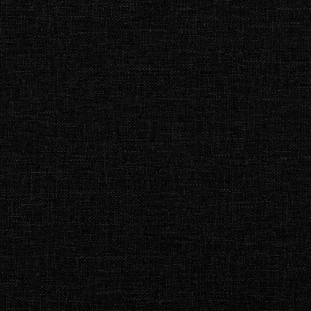 Scaune de bucătărie, 4 buc., negru, material textil