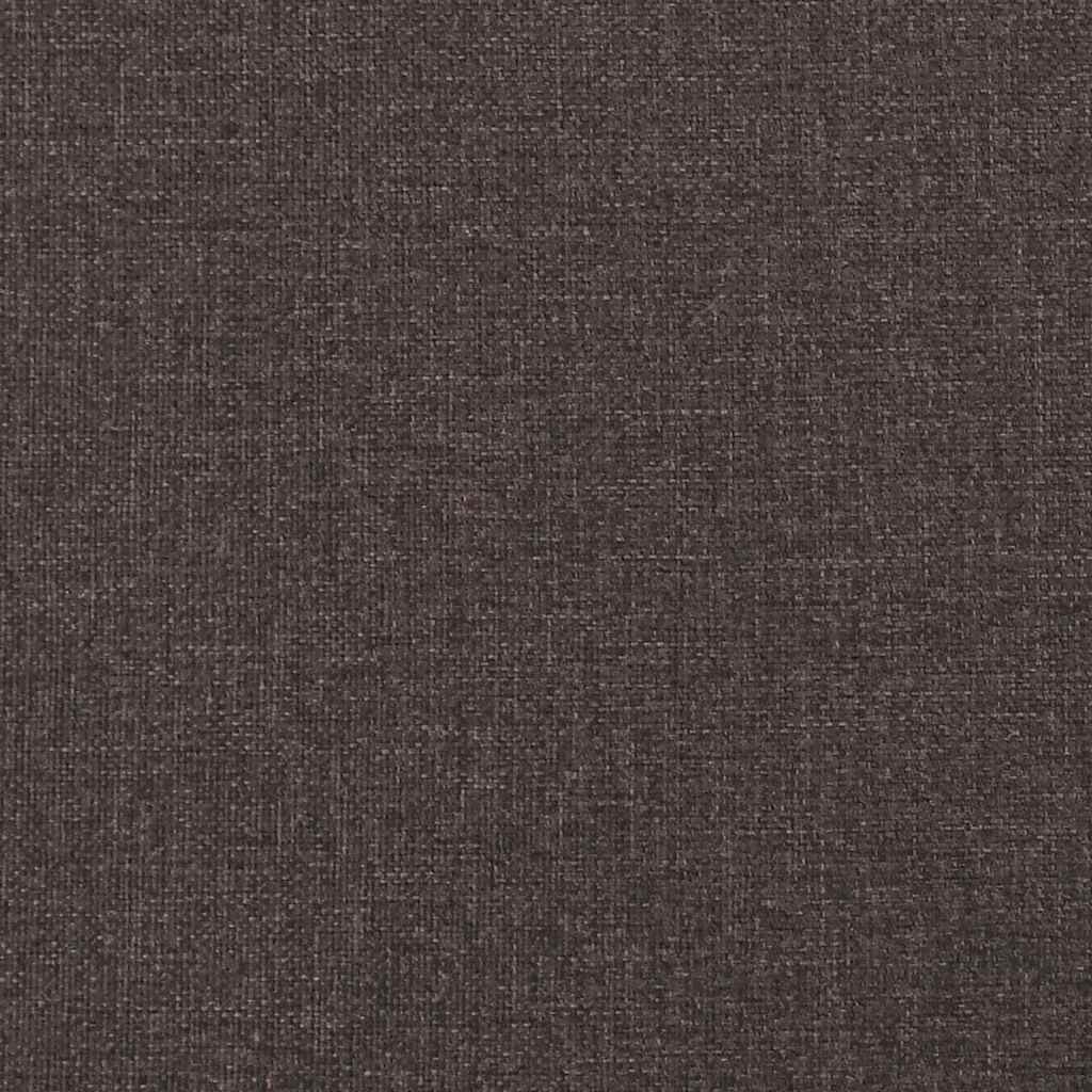 Scaune de bucătărie, 4 buc., maro închis, material textil