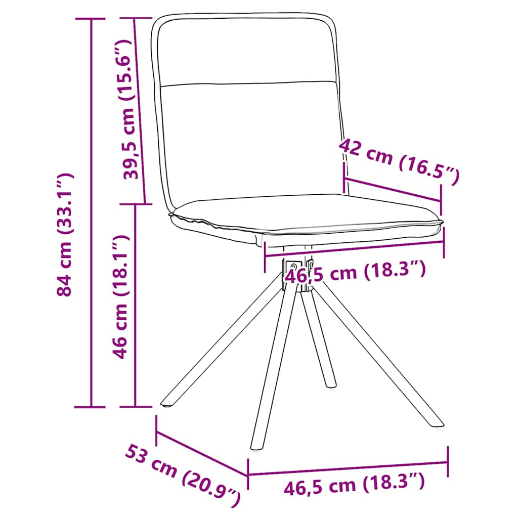 Scaune de bucătărie pivotante, 4 buc., gri închis, textil