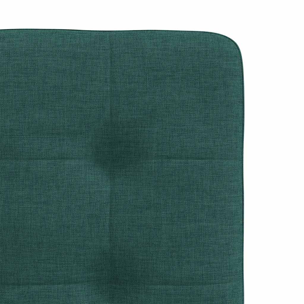 Scaune de bucătărie, 6 buc., verde închis, material textil