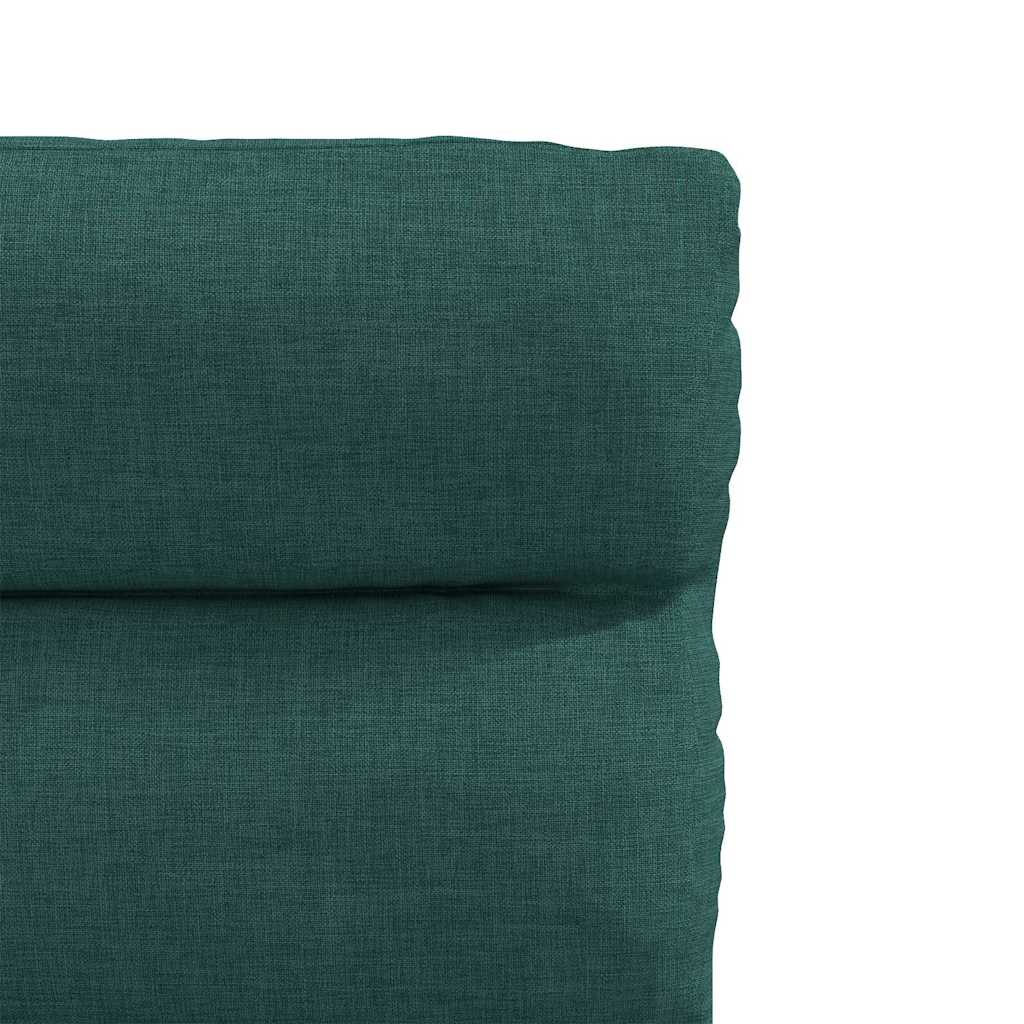 Scaune de bucătărie, 6 buc., verde închis, material textil