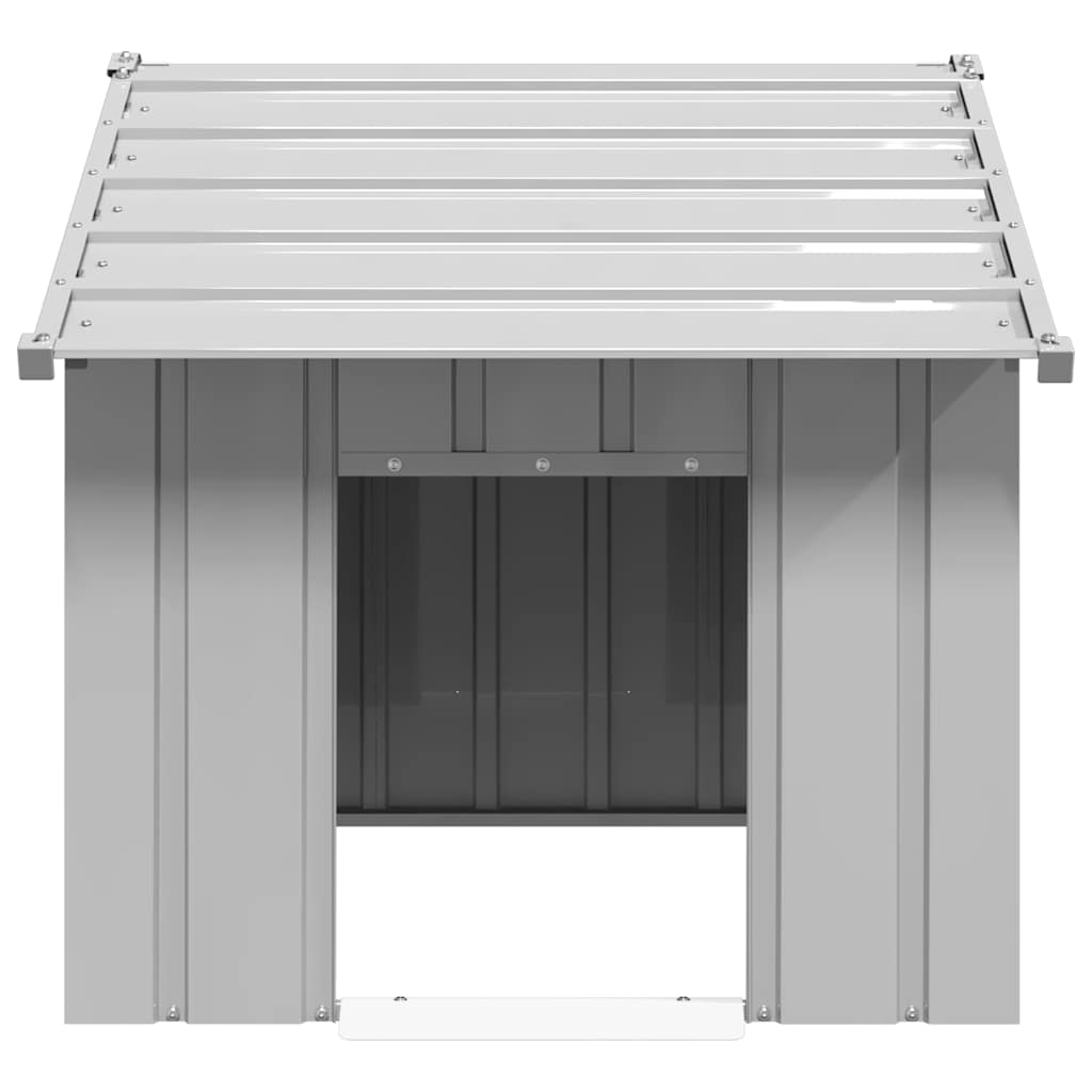 Casă pentru câini cu acoperiș 83x130x85 cm oțel galvanizat