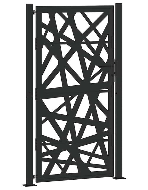 Загрузите изображение в средство просмотра галереи, Poarta de gradina neagra 105x180 cm Design cu lumina din otel
