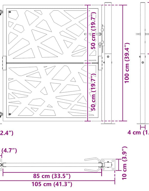 Загрузите изображение в средство просмотра галереи, Poarta de gradina Design cu lumina otel rezistent la intemperii
