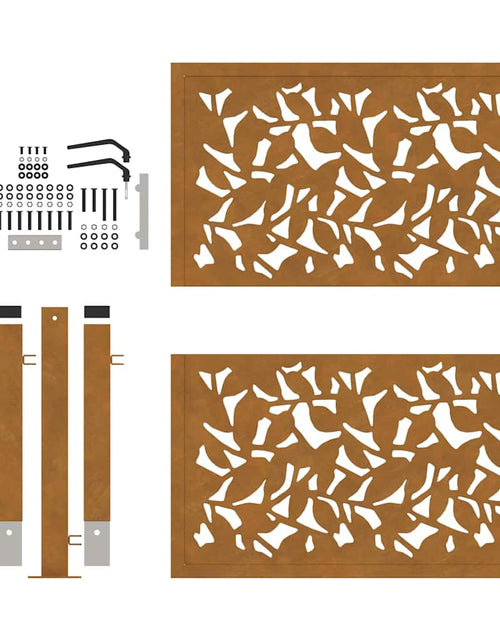Загрузите изображение в средство просмотра галереи, Poartă grădină Design cu frunze oțel rezistente la intemperii
