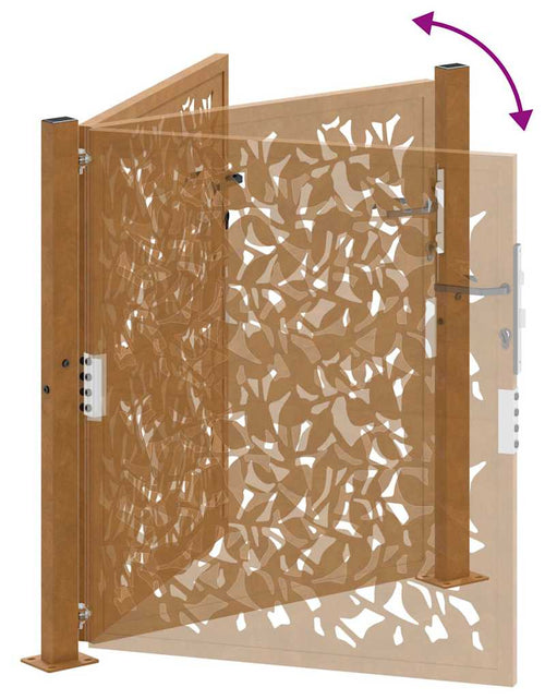 Загрузите изображение в средство просмотра галереи, Poartă grădină Design cu frunze oțel rezistente la intemperii
