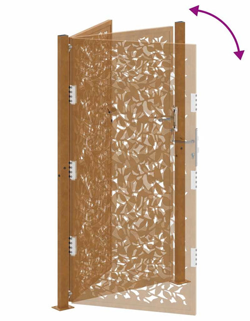 Загрузите изображение в средство просмотра галереи, Poartă grădină Design cu frunze oțel rezistente la intemperii
