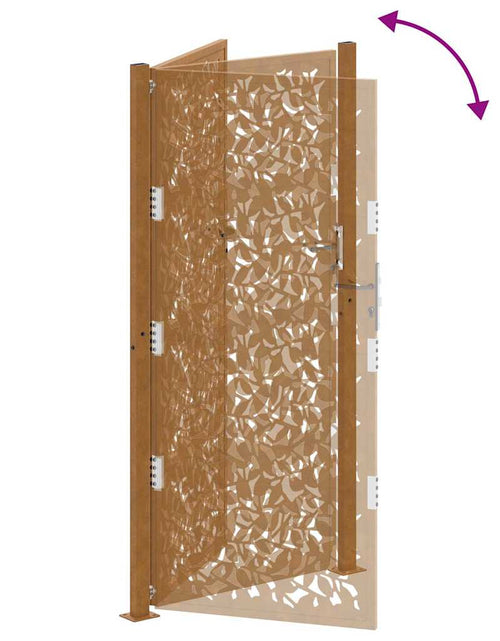 Загрузите изображение в средство просмотра галереи, Poartă grădină Design cu frunze oțel rezistente la intemperii
