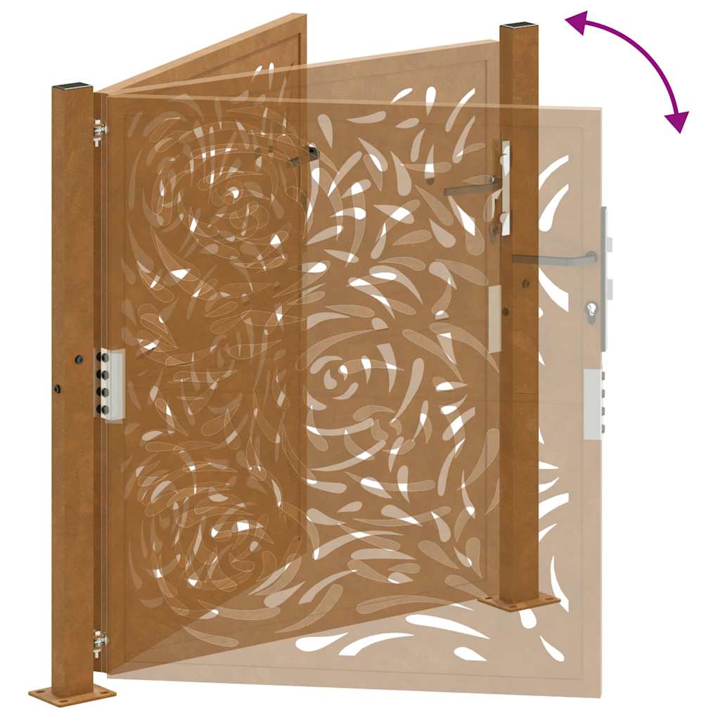 Poartă grădină Design cu flacără oțel rezistent la intemperii