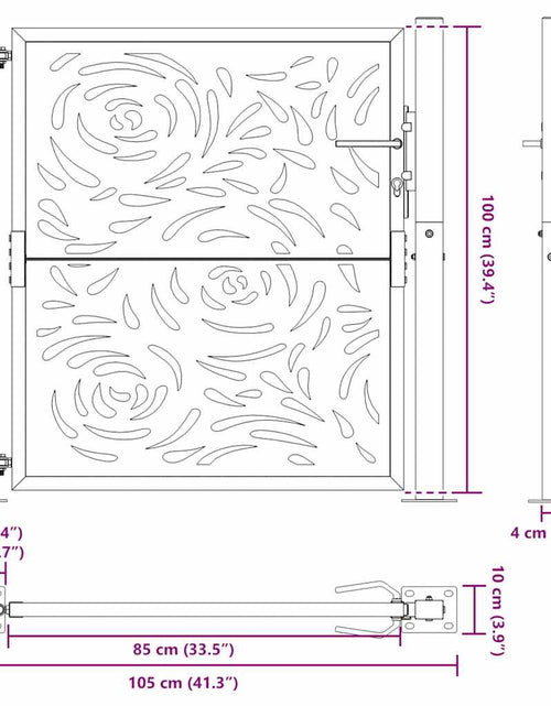 Загрузите изображение в средство просмотра галереи, Poartă grădină Design cu flacără oțel rezistent la intemperii
