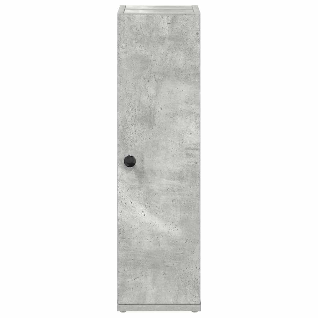 Dulap de baie cu suport role, gri beton, 20,5x22x72 cm