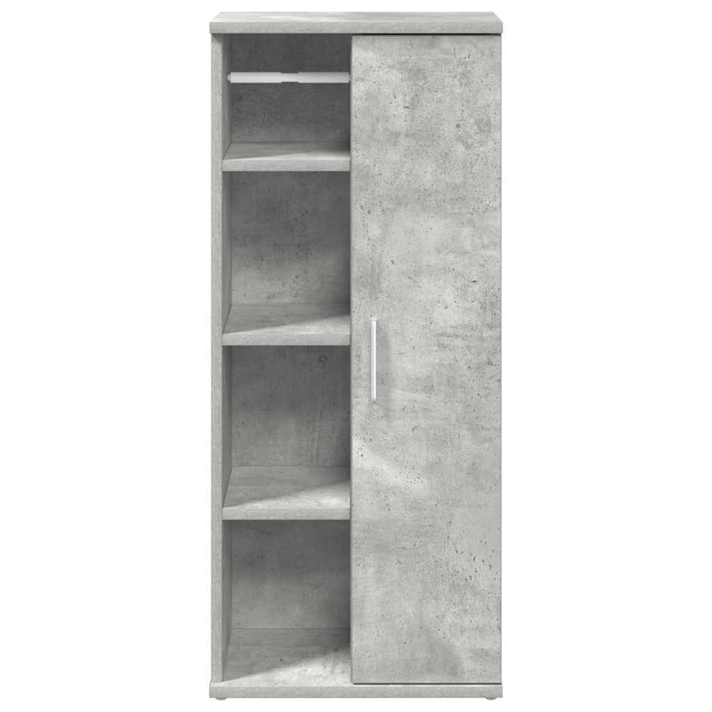 Dulap de baie cu suport role, gri beton, 39x22x90 cm