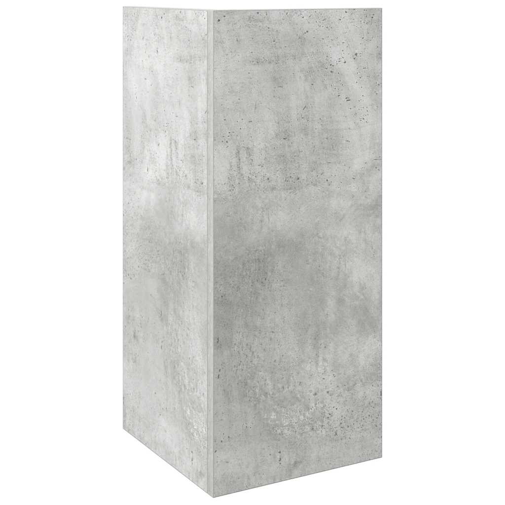 Mese laterale 2 buc cu raft beton gri 25,5x27x60 cm