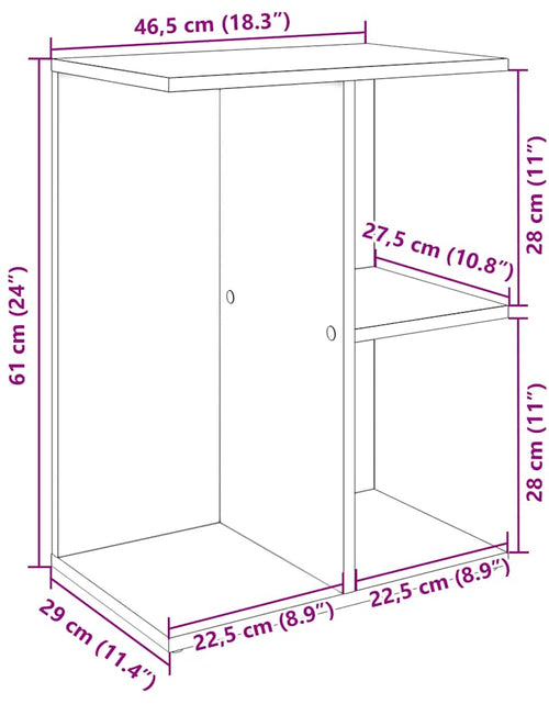 Загрузите изображение в средство просмотра галереи, Noptiera gri beton 46,5x29x61 cm Lemn prelucrat
