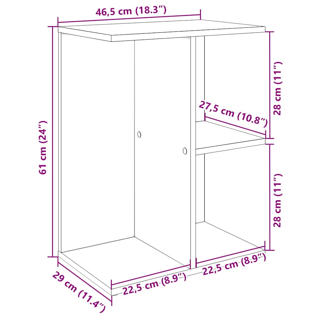 Noptiera gri beton 46,5x29x61 cm Lemn prelucrat