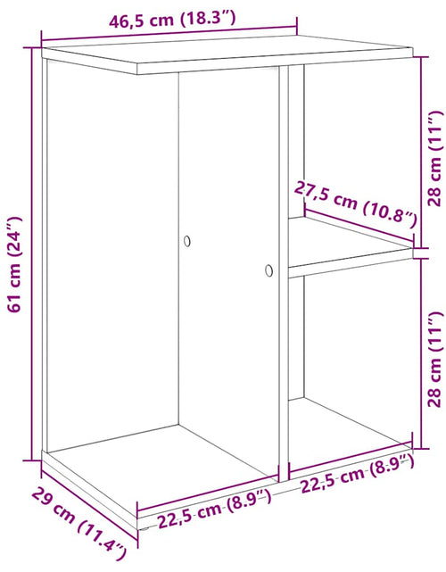 Încărcați imaginea în vizualizatorul Galerie, Noptiere 2 buc Stejar artizanal 46,5x29x61 cm Lemn prelucrat
