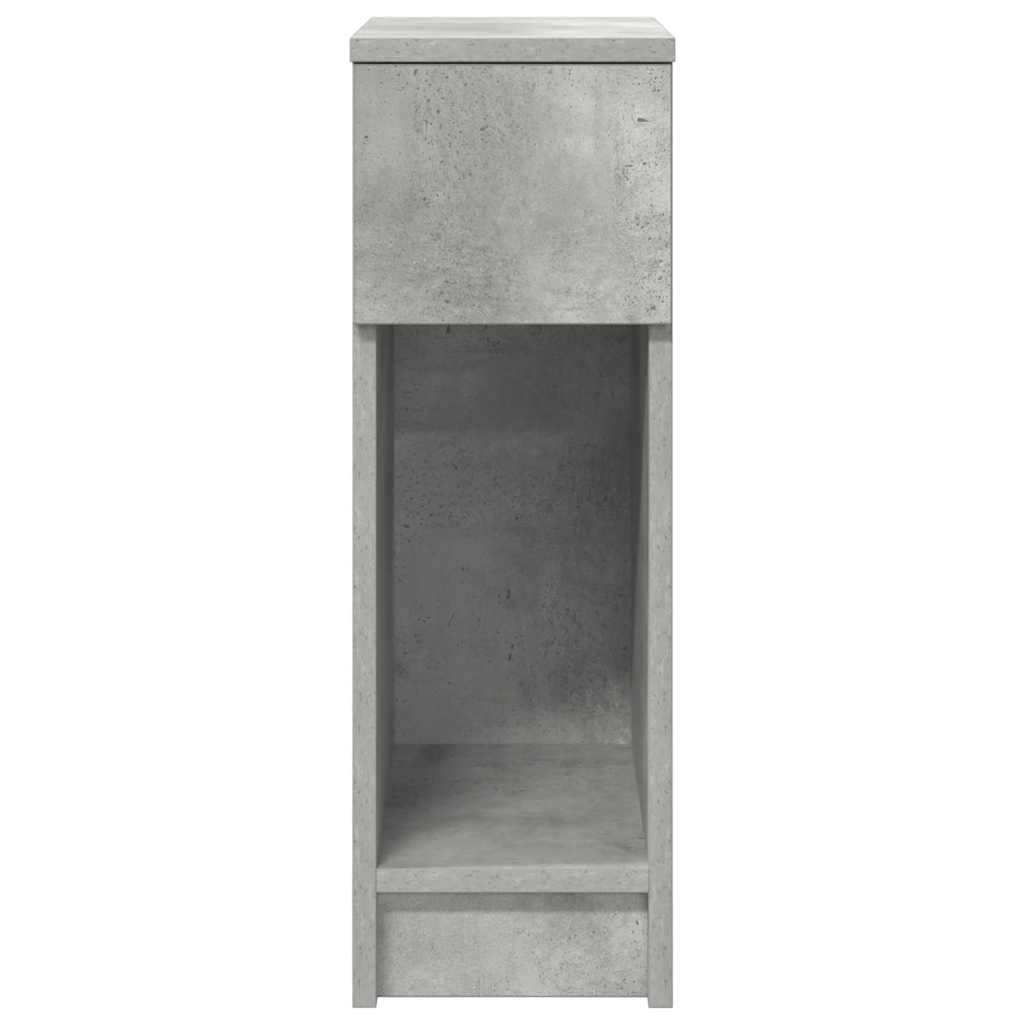 Noptiere cu sertar 2 buc gri beton 20x36x60 cm