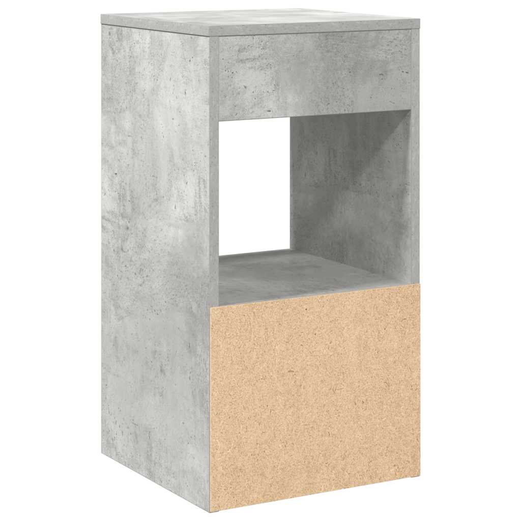 Noptiere cu sertar 2 buc gri beton 35x34x66,5 cm