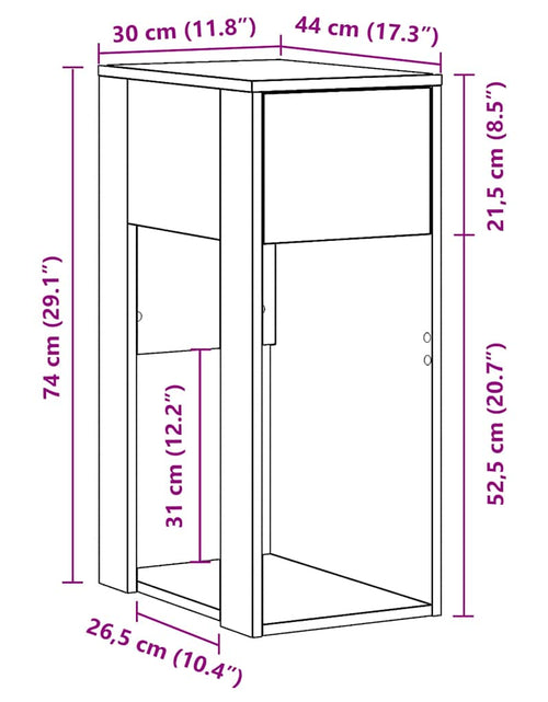 Încărcați imaginea în vizualizatorul Galerie, Suport turn pentru computer cu sertar alb 30x44x74 cm
