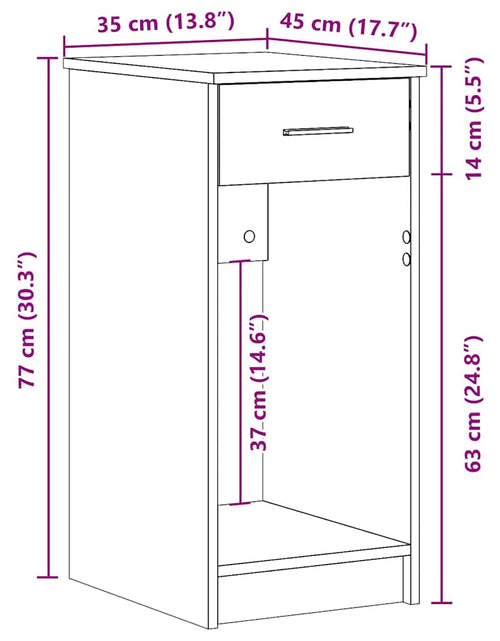 Încărcați imaginea în vizualizatorul Galerie, Suport turn pentru computer cu sertar alb 35x45x77 cm
