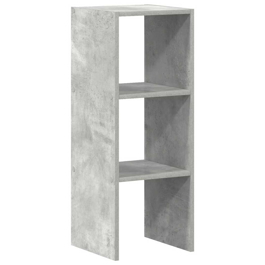 Bibliotecă stivuabilă Gri Beton 30x30x80 cm Lemn prelucrat