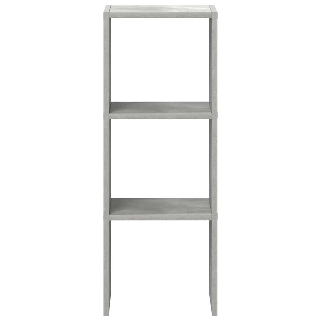 Bibliotecă stivuabilă Gri Beton 30x30x80 cm Lemn prelucrat