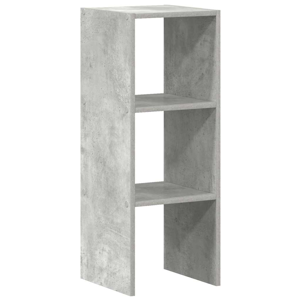 Bibliotecă stivuabilă Gri Beton 30x30x80 cm Lemn prelucrat