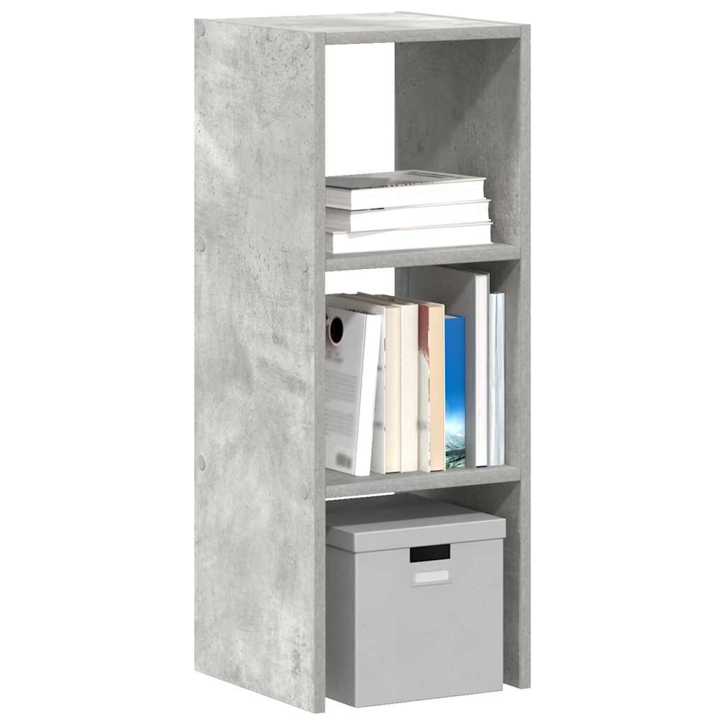 Bibliotecă stivuabilă Gri Beton 30x30x80 cm Lemn prelucrat