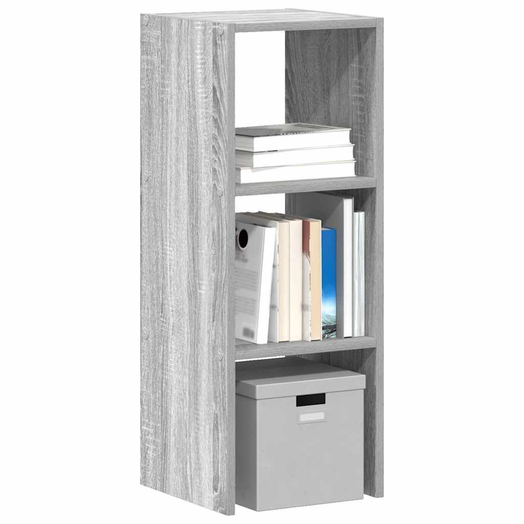 Bibliotecă stivuabilă Gri sonoma 30x30x80 cm Lemn prelucrat