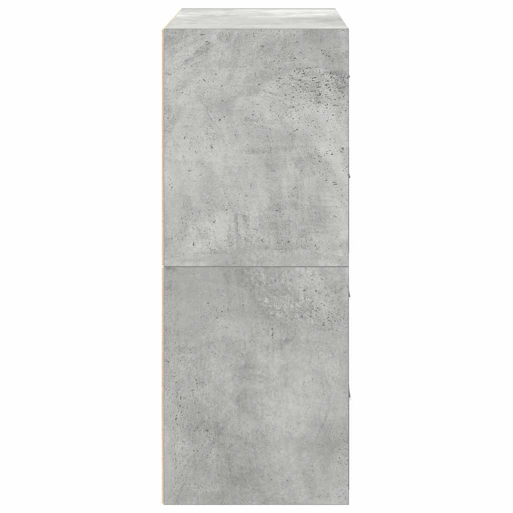 Dulapuri cu 2 sertare 2 buc Beton Gri 60x31x40cm Lemn prelucrat