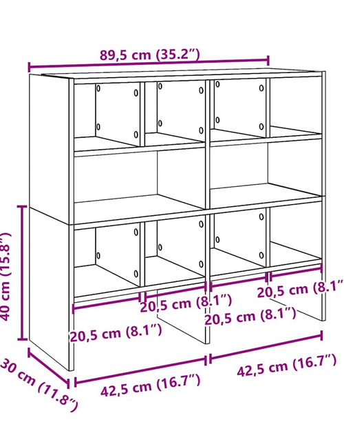 Încărcați imaginea în vizualizatorul Galerie, Rafturi pantofi 2 buc Stejar Sonoma stivuibile 89,5x30x40 cm
