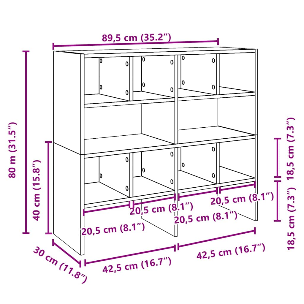 Rafturi pantofi 2 buc Stejar Sonoma stivuibile 89,5x30x40 cm