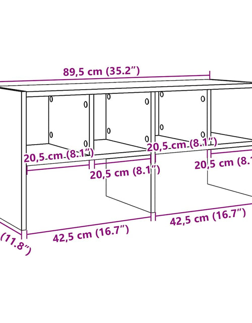 Încărcați imaginea în vizualizatorul Galerie, Suport pantofi stivuibil Stejar afumat 89,5x30x40 cm
