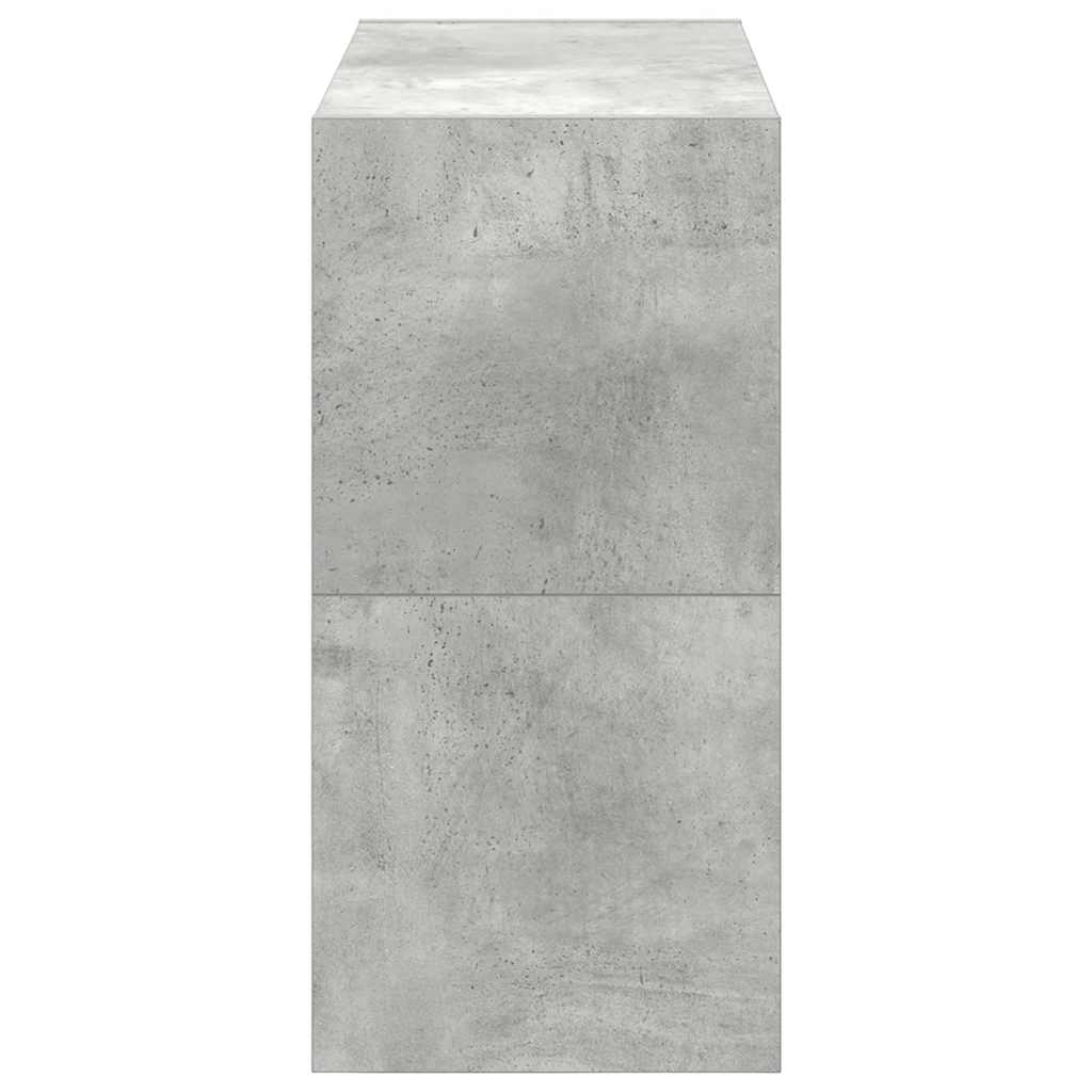 Rafturi de pantofi 2 buc stivuibile beton gri 60x30x30,5 cm