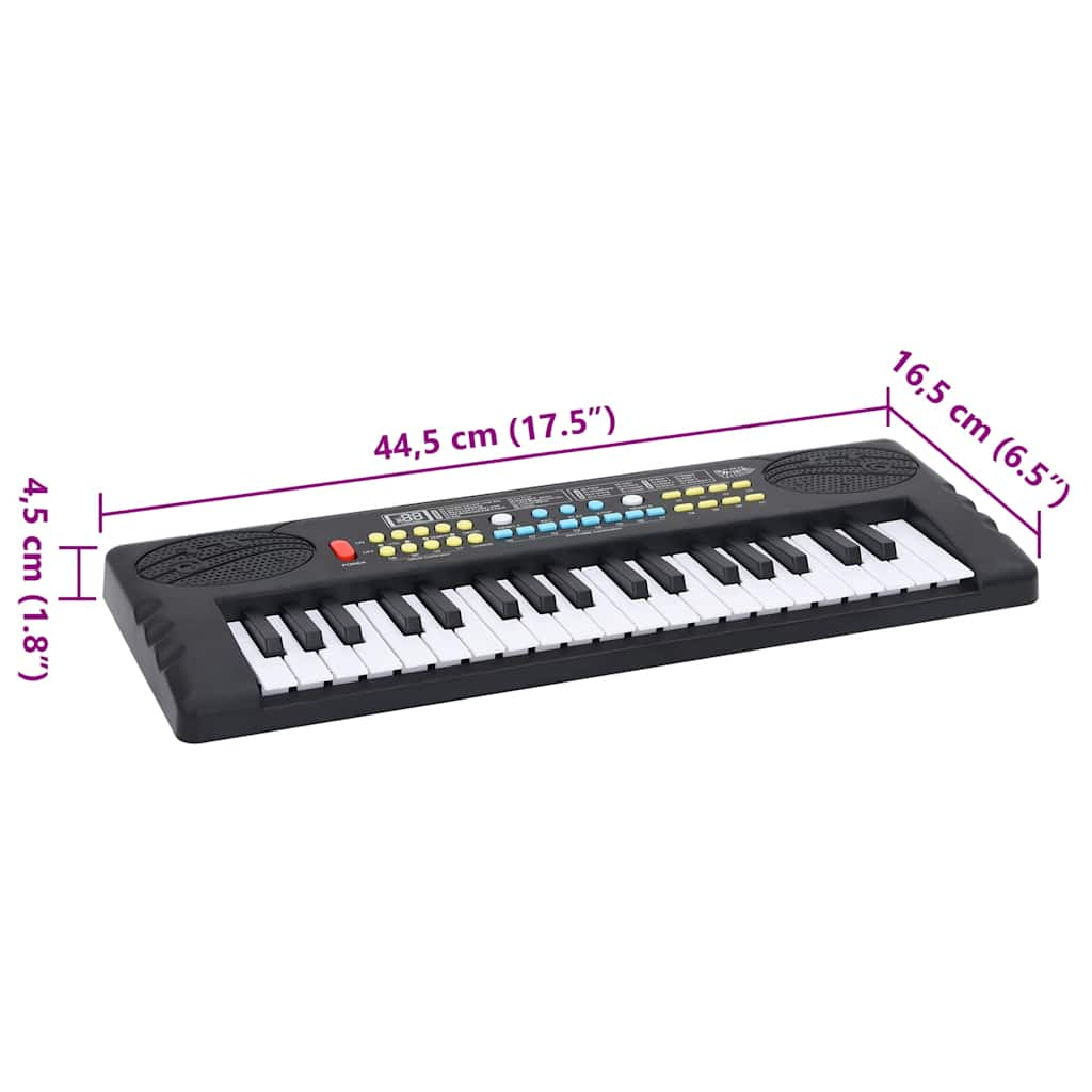 Tastatură electrică pian cu 37 taste cu microfon pentru copii