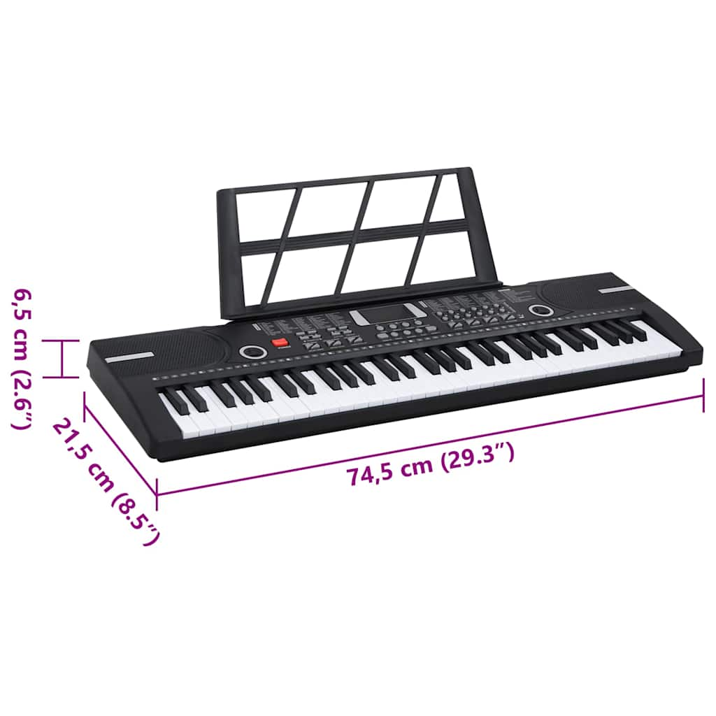 Tastatură electrică pian 61taste cu suport muzical pentru copii