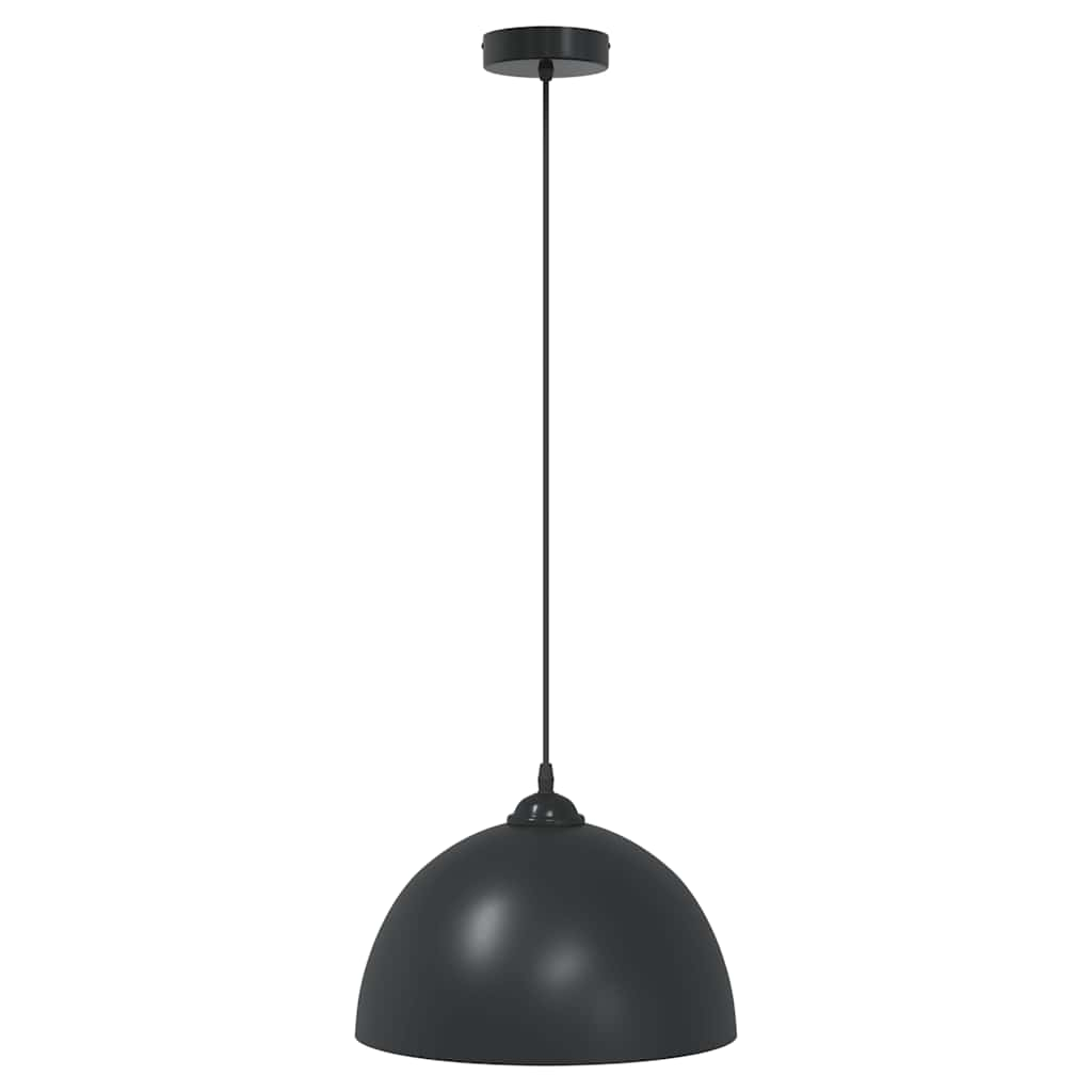 Lămpi de suspendare 2 buc E27 Negru Ø 30 cm Metal