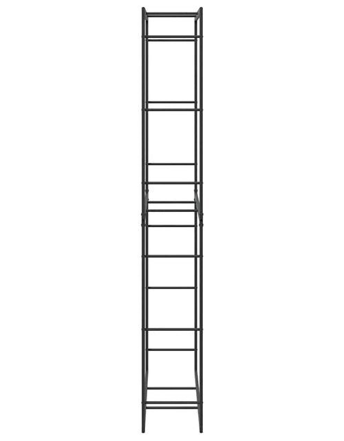 Загрузите изображение в средство просмотра галереи, Rastel pentru lemne de foc, negru, 100x30x209 cm, oțel

