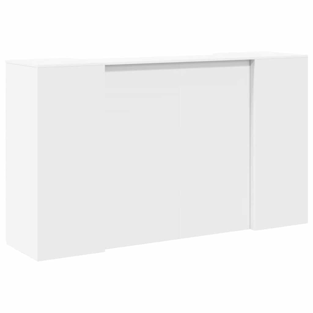 Birou de recepție alb 180x50x103,5 cm din lemn prelucrat