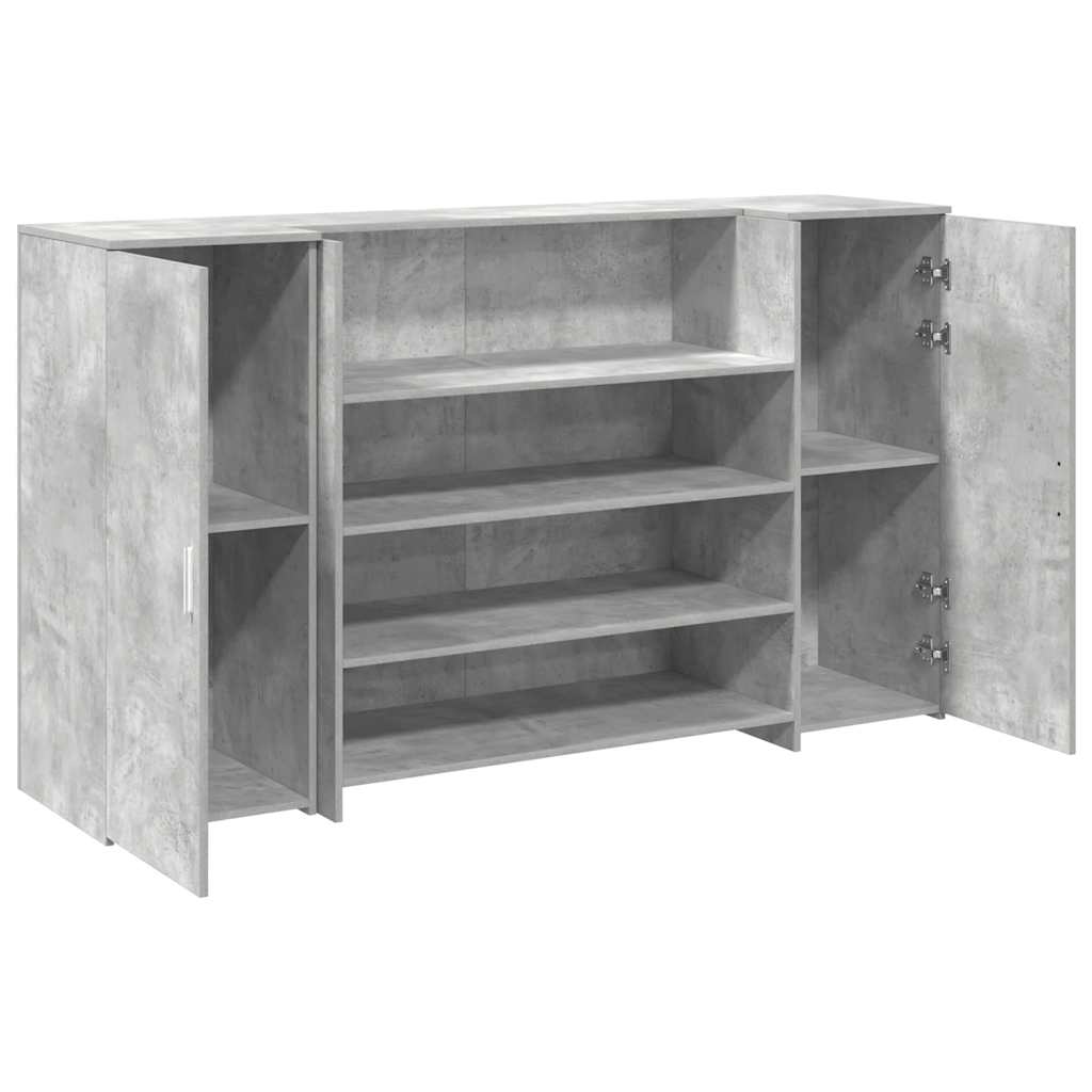 Birou de recepție Gri beton 180x50x103,5 cm Lemn prelucrat